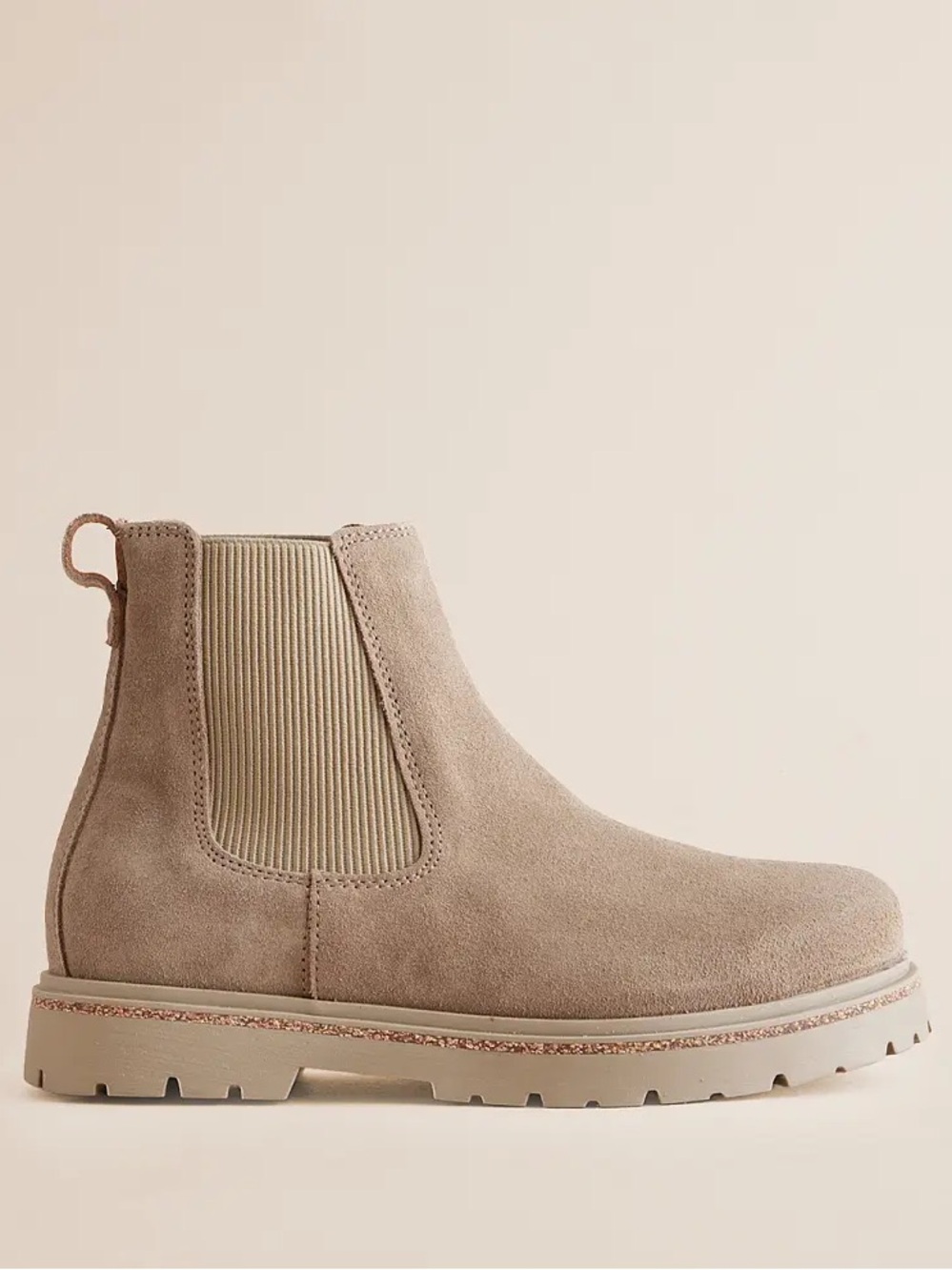 New Birkenstock Highwood Leather Chelsea Boots Taupe - Picture 2 of 7